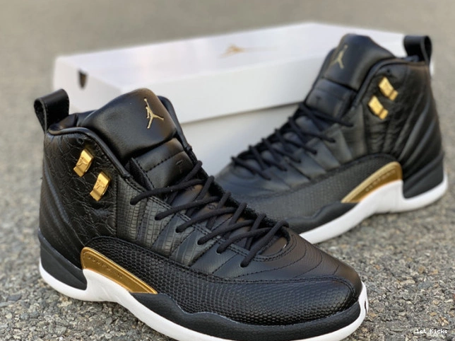 Black Retro 12 Air Metallic Gold-White 'Reptile' AO6068-007 Jordan 0520